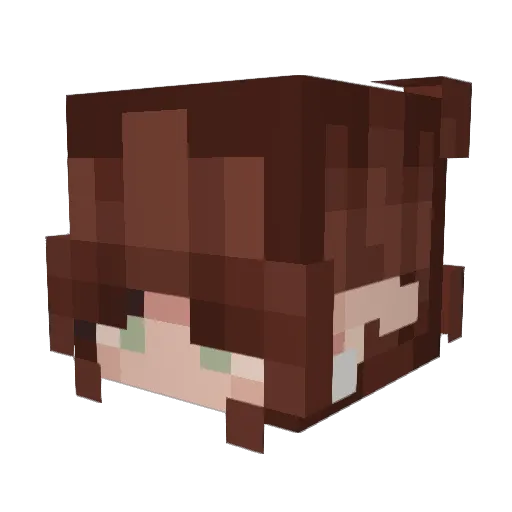 moo_shi Minecraft avatar head, 3D render