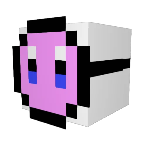 moob__ Minecraft avatar head, 3D render
