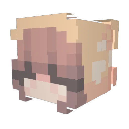 moobloom_cow_ Minecraft avatar head, 3D render