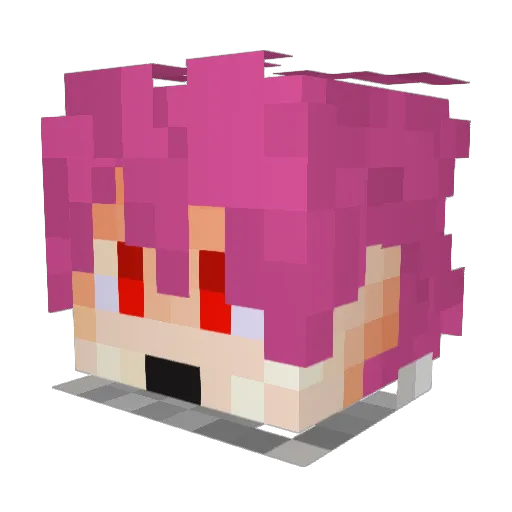 moocow213 Minecraft avatar head, 3D render