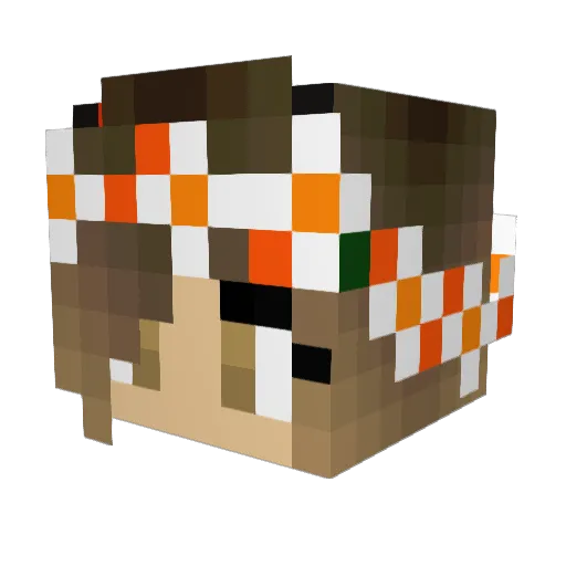 moody12 Minecraft avatar head, 3D render