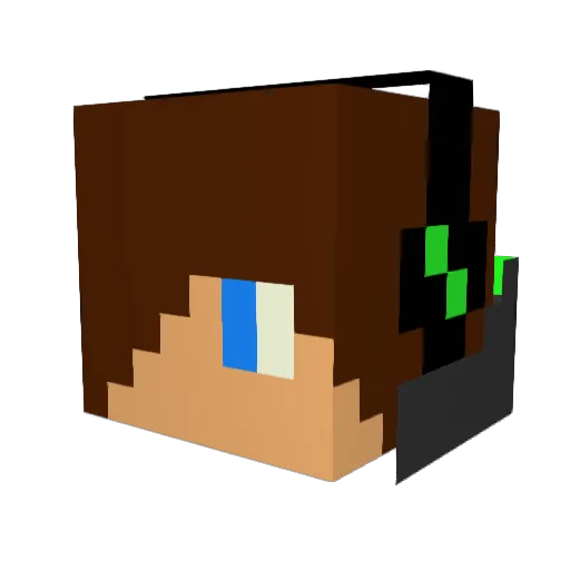 moody419 Minecraft avatar head, 3D render