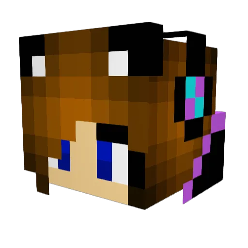 moohz Minecraft avatar head, 3D render