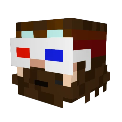 mook12345 Minecraft avatar head, 3D render