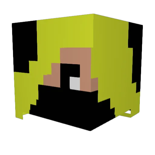 mookyboops Minecraft avatar head, 3D render