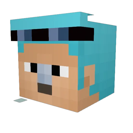 mookylus Minecraft avatar head, 3D render