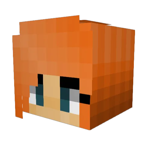 moomee_ Minecraft avatar head, 3D render