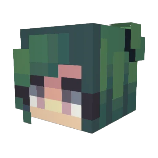 moomeg Minecraft avatar head, 3D render