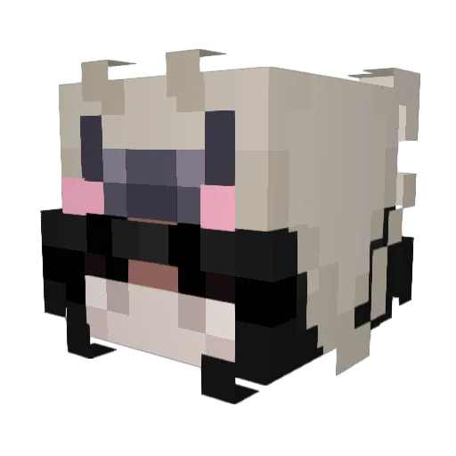 moomelody Minecraft avatar head, 3D render