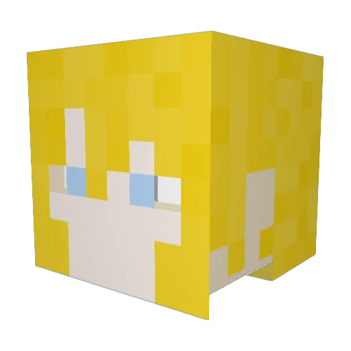 moomo222 Minecraft avatar head, 3D render