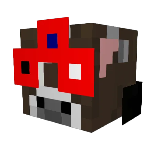 moomoomurderer Minecraft avatar head, 3D render