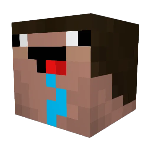 moomoooman Minecraft avatar head, 3D render