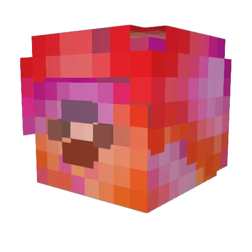 moomsey Minecraft avatar head, 3D render