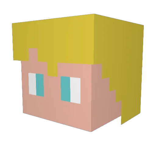 moon369 Minecraft avatar head, 3D render