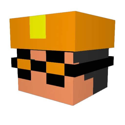 moon69_ Minecraft avatar head, 3D render