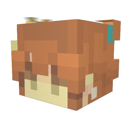 moonGarl Minecraft avatar head, 3D render