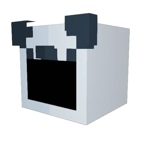 moonHP Minecraft avatar head, 3D render