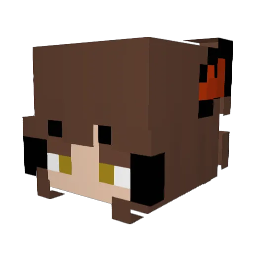 moon_bitees Minecraft avatar head, 3D render