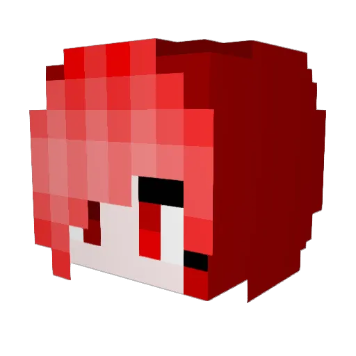 moon_flos Minecraft avatar head, 3D render