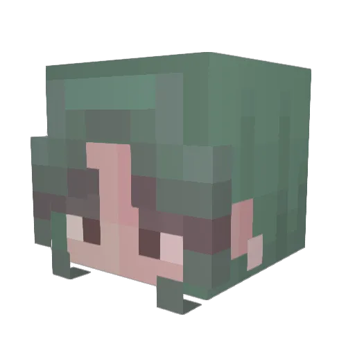 moon_i_corn Minecraft avatar head, 3D render