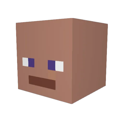 moon_man__ Minecraft avatar head, 3D render