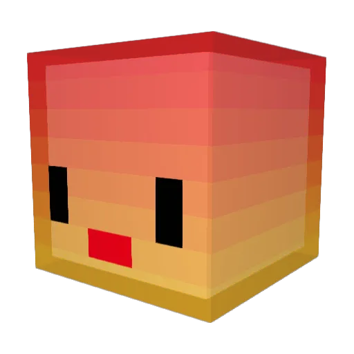 moon_mo Minecraft avatar head, 3D render