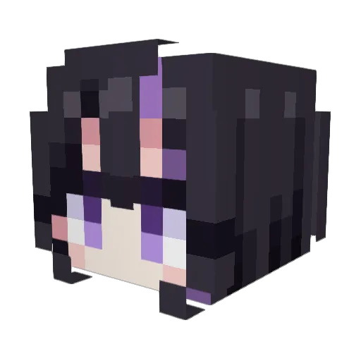 moon_momo Minecraft avatar head, 3D render
