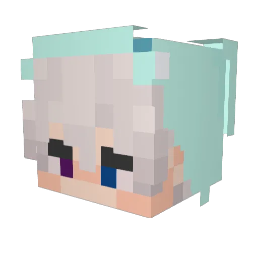 moon_tall Minecraft avatar head, 3D render
