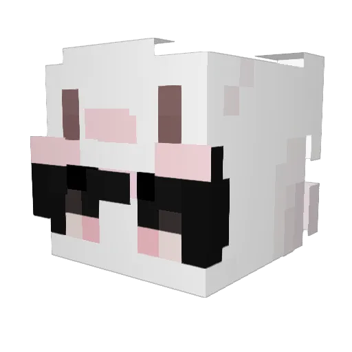 moonash_ Minecraft avatar head, 3D render