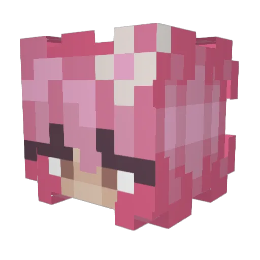 moonbcww Minecraft avatar head, 3D render