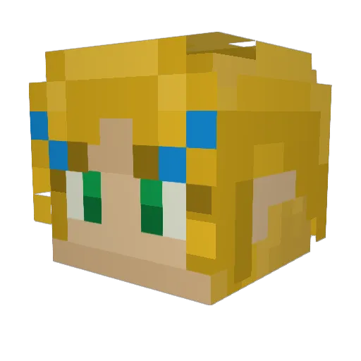 moonbyunie Minecraft avatar head, 3D render
