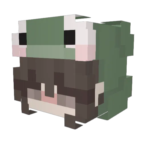 mooncake_Bunny Minecraft avatar head, 3D render