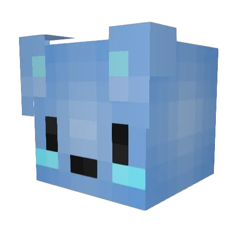 mooncat17 Minecraft avatar head, 3D render