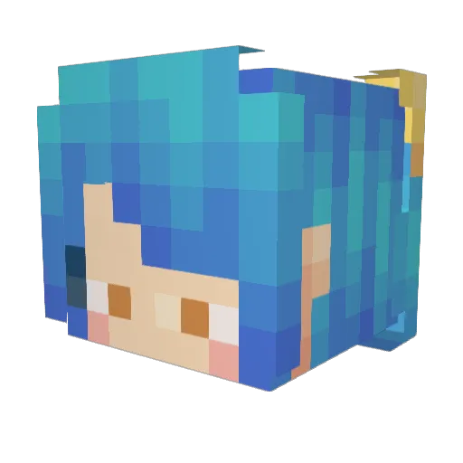 mooncats5 Minecraft avatar head, 3D render