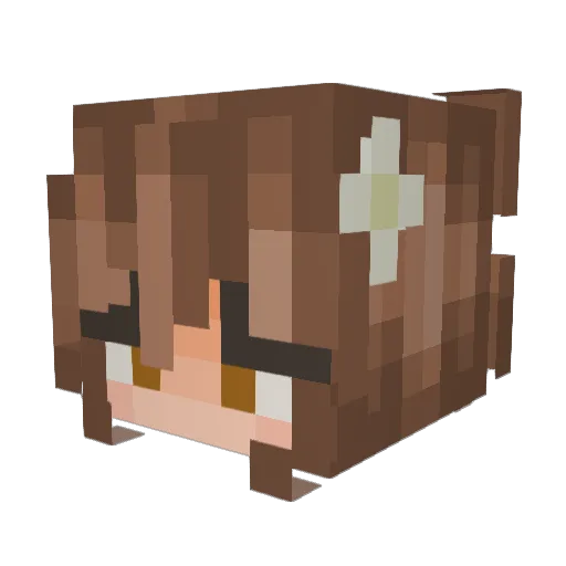 moonccake Minecraft avatar head, 3D render
