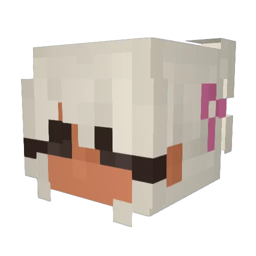 moonchi_ Minecraft avatar head, 3D render