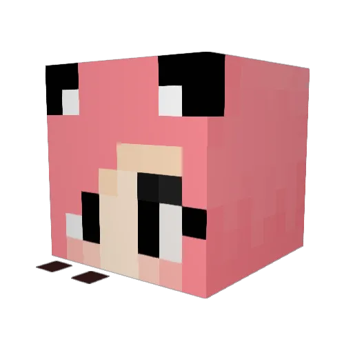 moonchik Minecraft avatar head, 3D render