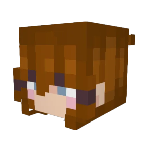 moonchildcc Minecraft avatar head, 3D render