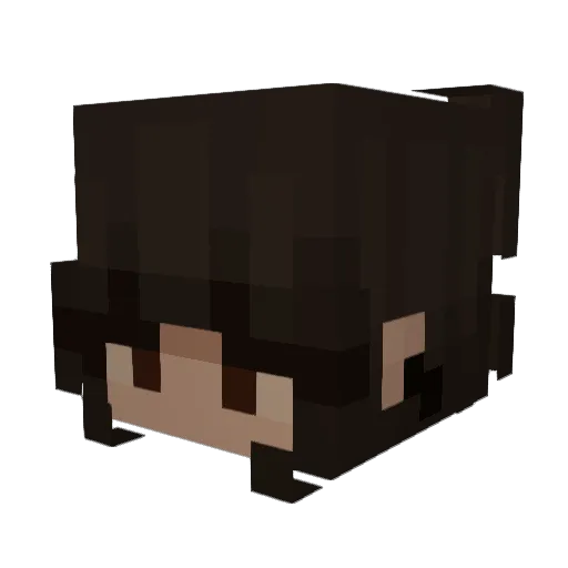 moonchildpov Minecraft avatar head, 3D render