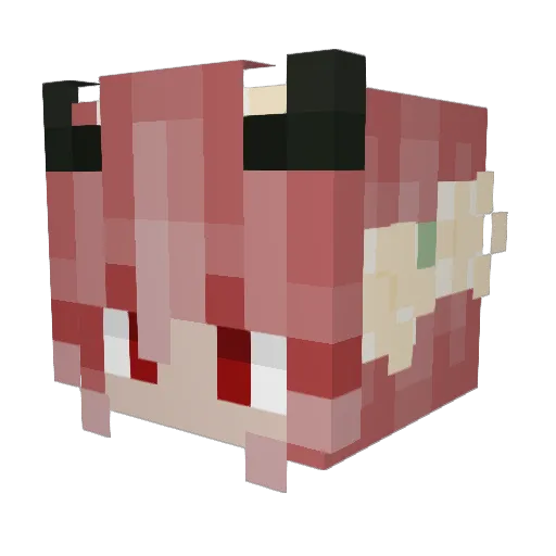 moonchilldd Minecraft avatar head, 3D render