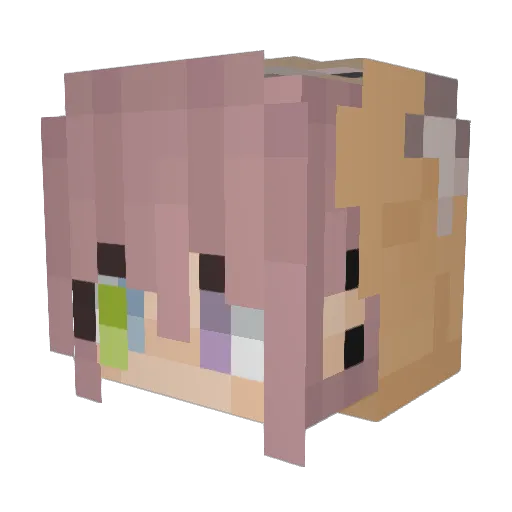 mooncolony Minecraft avatar head, 3D render