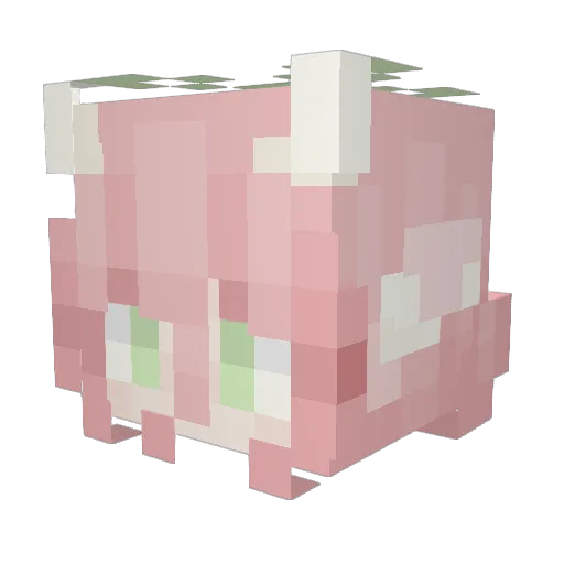 mooneha Minecraft avatar head, 3D render