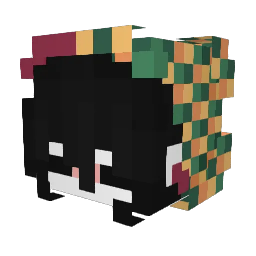 moonelision Minecraft avatar head, 3D render