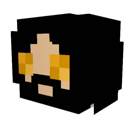mooneyb Minecraft avatar head, 3D render
