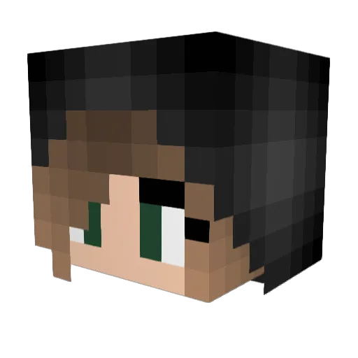 moonfaceme Minecraft avatar head, 3D render