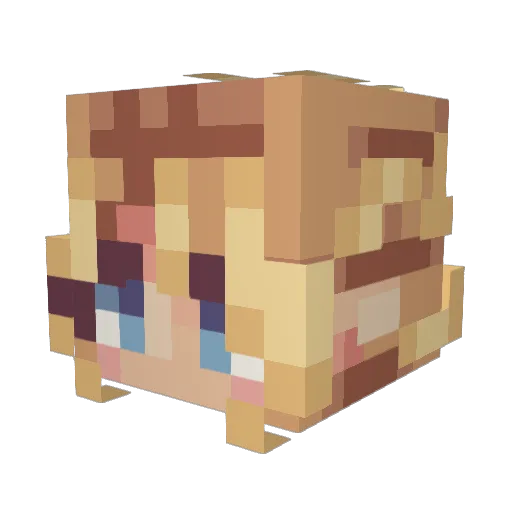 moonflower434 Minecraft avatar head, 3D render
