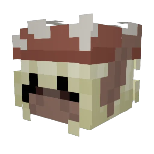 moonfungi Minecraft avatar head, 3D render