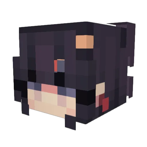 moonhuntres Minecraft avatar head, 3D render