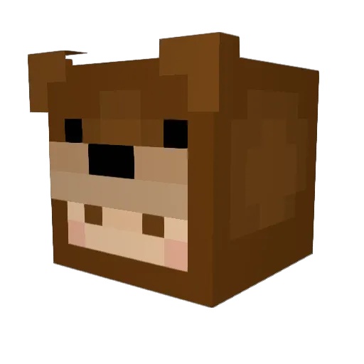 mooniebugs Minecraft avatar head, 3D render