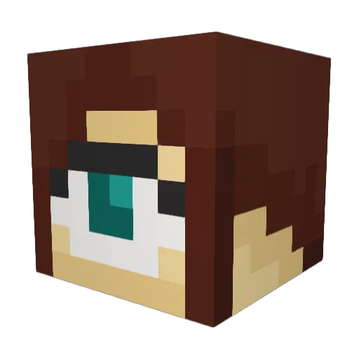 moonilux Minecraft avatar head, 3D render